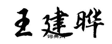 胡問遂王建曄行書個性簽名怎么寫