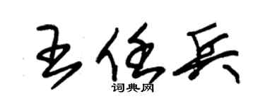 朱錫榮王任兵草書個性簽名怎么寫