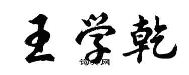 胡問遂王學乾行書個性簽名怎么寫