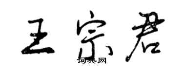 曾慶福王宗君行書個性簽名怎么寫