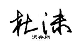 朱錫榮杜沫草書個性簽名怎么寫