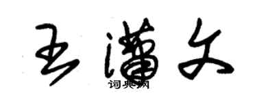 朱錫榮王瀟文草書個性簽名怎么寫