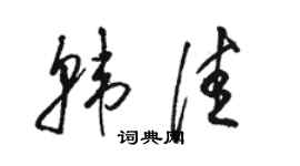 駱恆光韓佳草書個性簽名怎么寫