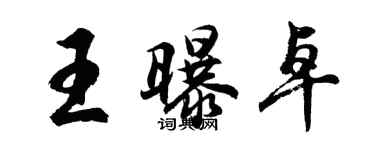 胡問遂王曝卓行書個性簽名怎么寫