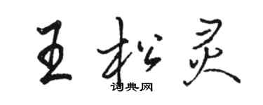 駱恆光王松靈行書個性簽名怎么寫