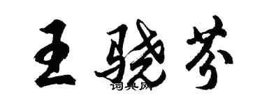 胡問遂王驍芬行書個性簽名怎么寫