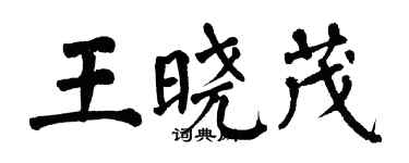 翁闓運王曉茂楷書個性簽名怎么寫
