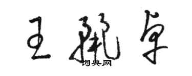 駱恆光王麗卓草書個性簽名怎么寫