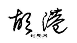 朱錫榮胡港草書個性簽名怎么寫