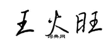 王正良王火旺行書個性簽名怎么寫