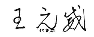駱恆光王元威草書個性簽名怎么寫