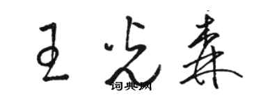 駱恆光王光森草書個性簽名怎么寫