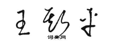 駱恆光王斯平草書個性簽名怎么寫