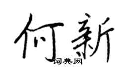 王正良何新行書個性簽名怎么寫