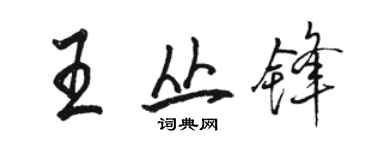 駱恆光王叢鋒行書個性簽名怎么寫