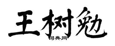 翁闓運王樹勉楷書個性簽名怎么寫