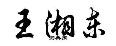 胡問遂王湘東行書個性簽名怎么寫