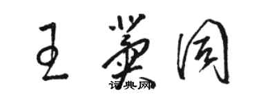 駱恆光王冀同草書個性簽名怎么寫