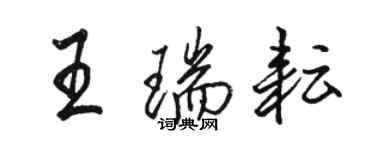 駱恆光王瑞耘行書個性簽名怎么寫