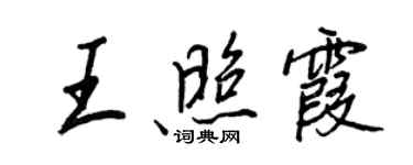 王正良王照霞行書個性簽名怎么寫