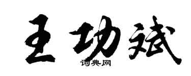 胡問遂王功斌行書個性簽名怎么寫