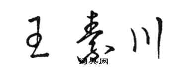 駱恆光王素川草書個性簽名怎么寫