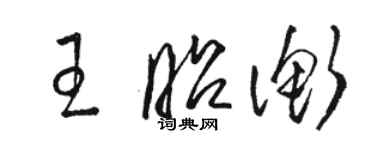 駱恆光王昭衡草書個性簽名怎么寫