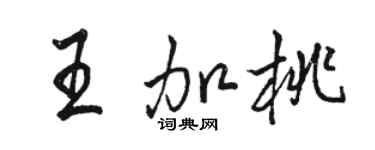 駱恆光王加桃行書個性簽名怎么寫