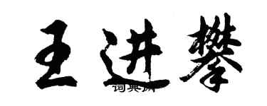 胡問遂王進攀行書個性簽名怎么寫