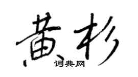 王正良黃杉行書個性簽名怎么寫