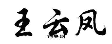 胡問遂王雲鳳行書個性簽名怎么寫