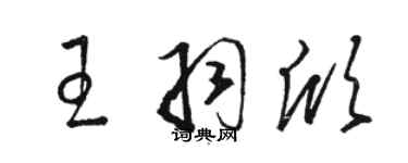 駱恆光王羽欣草書個性簽名怎么寫