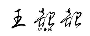 梁錦英王韶韶草書個性簽名怎么寫