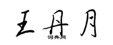 王正良王丹月行書個性簽名怎么寫