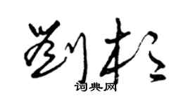 曾慶福劉杉草書個性簽名怎么寫