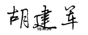 曾慶福胡建軍行書個性簽名怎么寫