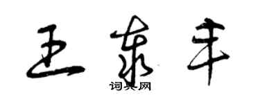 曾慶福王泰豐草書個性簽名怎么寫