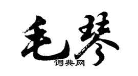 胡問遂毛琴行書個性簽名怎么寫
