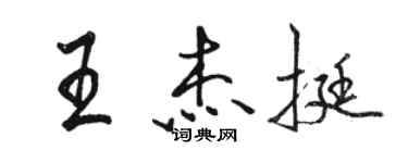 駱恆光王傑挺行書個性簽名怎么寫