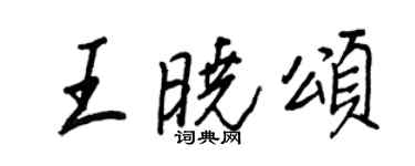 王正良王曉頌行書個性簽名怎么寫