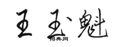 駱恆光王玉魁行書個性簽名怎么寫