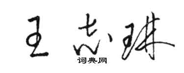 駱恆光王志琳草書個性簽名怎么寫