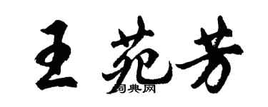 胡問遂王苑芳行書個性簽名怎么寫