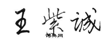 駱恆光王紫誠行書個性簽名怎么寫