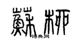 曾慶福蘇柳篆書個性簽名怎么寫