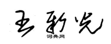 朱錫榮王新光草書個性簽名怎么寫