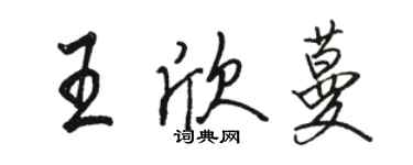 駱恆光王欣蔓行書個性簽名怎么寫