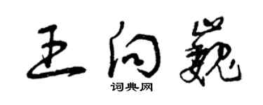 曾慶福王向巍草書個性簽名怎么寫