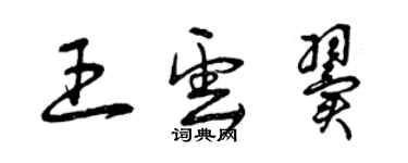 曾慶福王雲翼草書個性簽名怎么寫