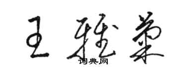 駱恆光王雅菊草書個性簽名怎么寫